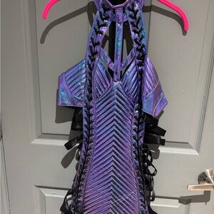 Dolls Kill Iridescent Purple Mini Dress